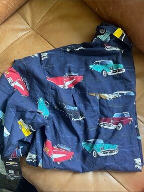 David Carey Chevrolet Cars Button Up NWT